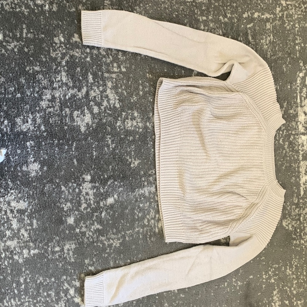 FOREVER 21 light gray cropped sweater